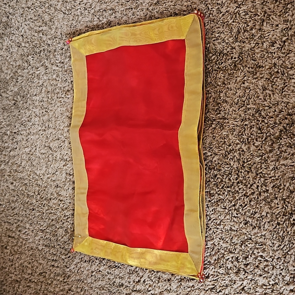 Red and gold placemats